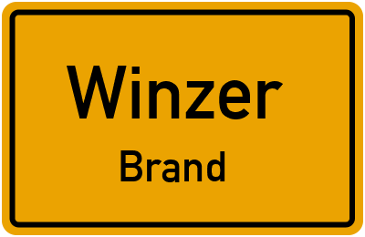 Ortsschild Winzer Brand