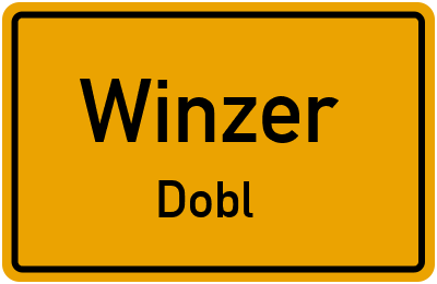 Ortsschild Winzer Dobl