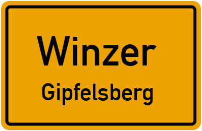 Ortsschild Winzer Gipfelsberg