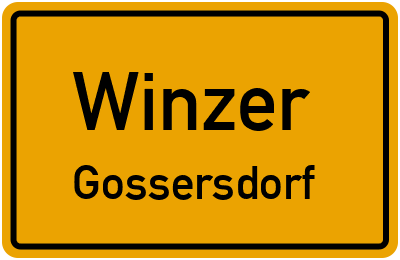 Ortsschild Winzer Gossersdorf