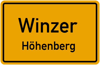 Ortsschild Winzer Höhenberg