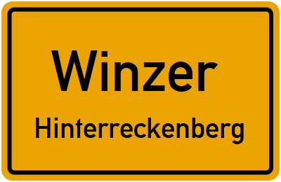 Ortsschild Winzer Hinterreckenberg