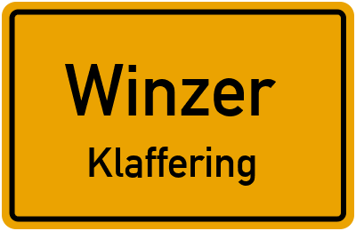 Ortsschild Winzer Klaffering