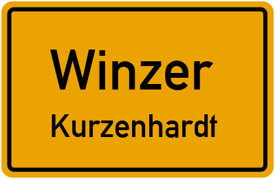 Ortsschild Winzer Kurzenhardt