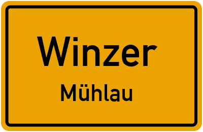 Ortsschild Winzer Mühlau