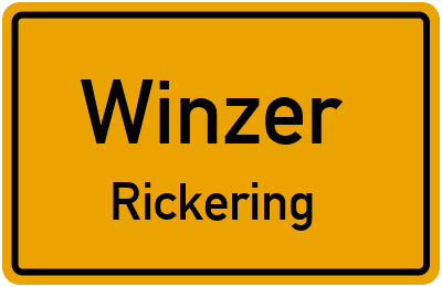Ortsschild Winzer Rickering