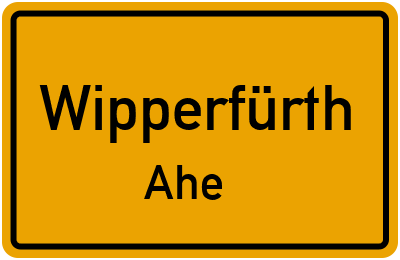Straßenverzeichnis Wipperfürth Ahe