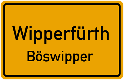 Straßenverzeichnis Wipperfürth Böswipper