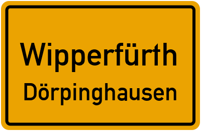 Straßenverzeichnis Wipperfürth Dörpinghausen