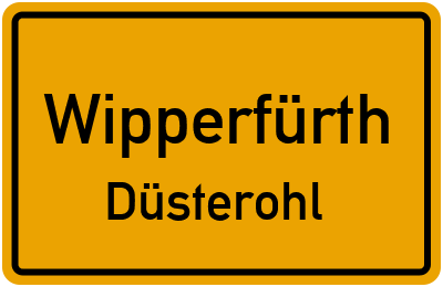 Straßenverzeichnis Wipperfürth Düsterohl