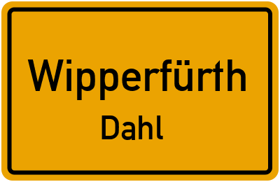 Straßenverzeichnis Wipperfürth Dahl