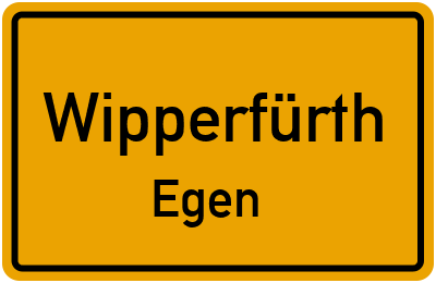 Ortsschild Wipperfürth Egen