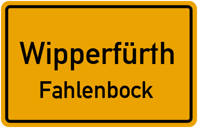 Straßenverzeichnis Wipperfürth Fahlenbock