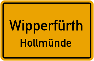 Straßenverzeichnis Wipperfürth Hollmünde