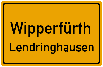 Straßenverzeichnis Wipperfürth Lendringhausen