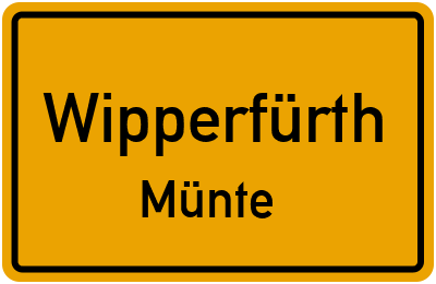 Straßenverzeichnis Wipperfürth Münte
