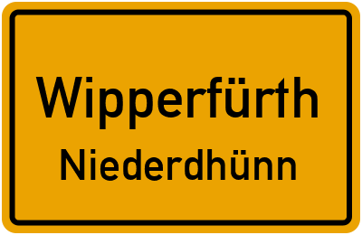 Straßenverzeichnis Wipperfürth Niederdhünn