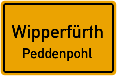 Straßenverzeichnis Wipperfürth Peddenpohl