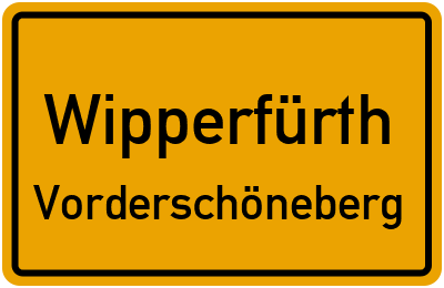 Straßenverzeichnis Wipperfürth Vorderschöneberg