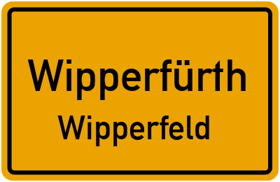Ortsschild Wipperfürth Wipperfeld