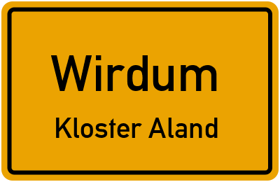 Straßenverzeichnis Wirdum Kloster Aland