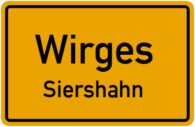 Straßenverzeichnis Wirges Siershahn