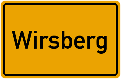 Ortsschild von Markt Wirsberg in Bayern