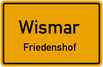 Straßenverzeichnis Wismar Friedenshof