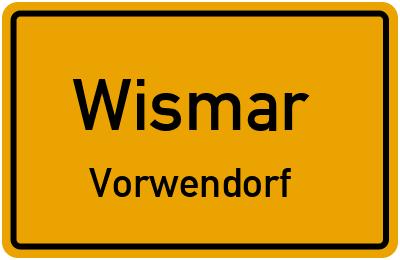 Straßenverzeichnis Wismar Vorwendorf