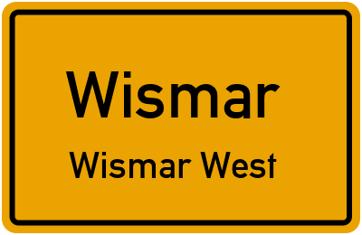Straßenverzeichnis Wismar Wismar West