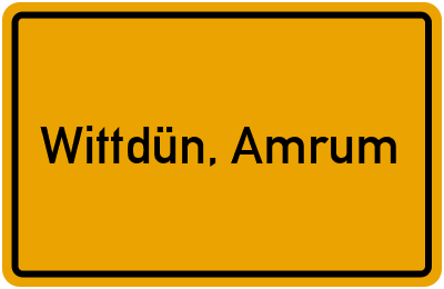 Ortsschild von Gemeinde Wittdün, Amrum in Schleswig-Holstein