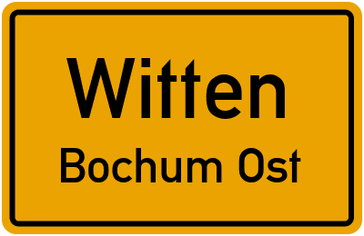 Straßenverzeichnis Witten Bochum Ost