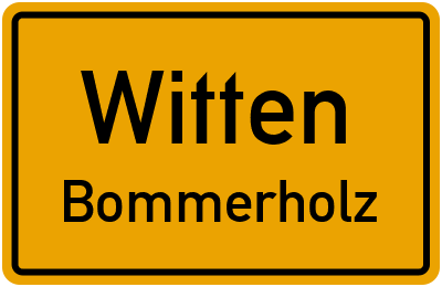 Straßenverzeichnis Witten Bommerholz