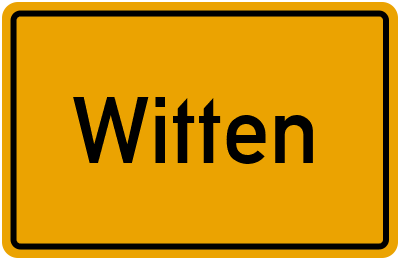 Ortsschild von Stadt Witten in Nordrhein-Westfalen