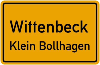 Straßenverzeichnis Wittenbeck Klein Bollhagen