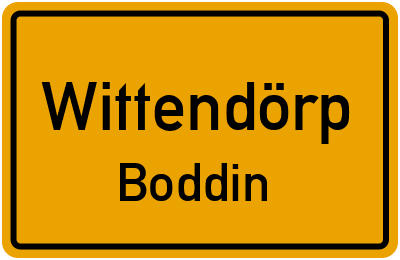 Straßenverzeichnis Wittendörp Boddin