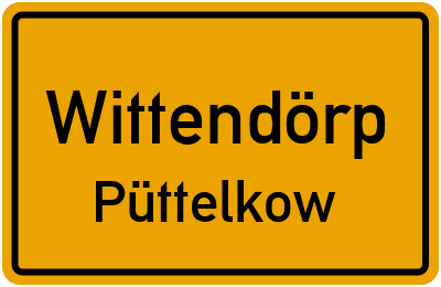 Straßenverzeichnis Wittendörp Püttelkow