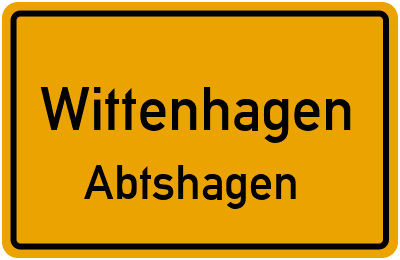 Straßenverzeichnis Wittenhagen Abtshagen