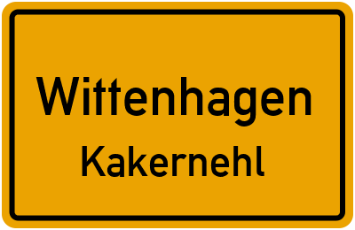 Straßenverzeichnis Wittenhagen Kakernehl