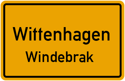 Straßenverzeichnis Wittenhagen Windebrak