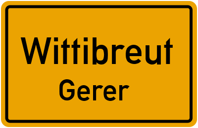 Ortsschild Wittibreut Gerer