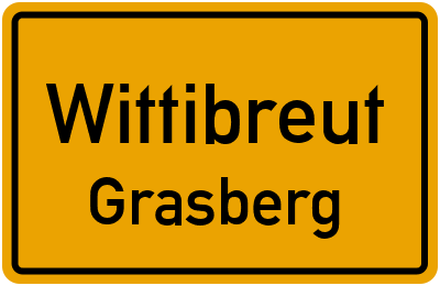 Ortsschild Wittibreut Grasberg