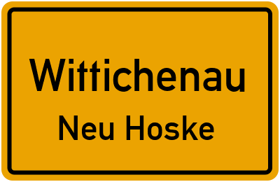 Straßenverzeichnis Wittichenau Neu Hoske