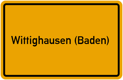 Ortsschild von Gemeinde Wittighausen (Baden) in Baden-Württemberg