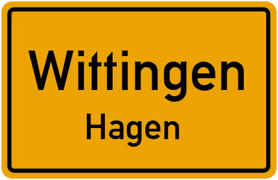 Ortsschild Wittingen Hagen
