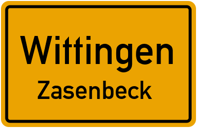Ortsschild Wittingen Zasenbeck