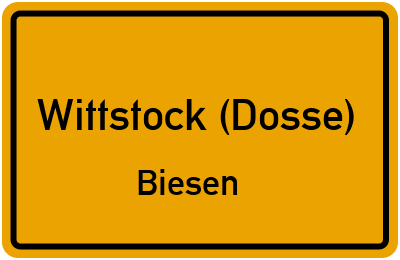 Straßenverzeichnis Wittstock (Dosse) Biesen