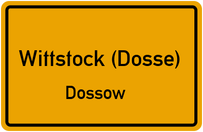 Straßenverzeichnis Wittstock (Dosse) Dossow