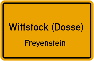 Straßenverzeichnis Wittstock (Dosse) Freyenstein