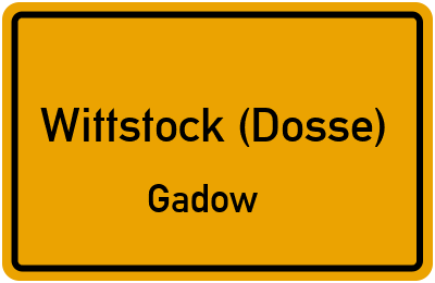 Straßenverzeichnis Wittstock (Dosse) Gadow